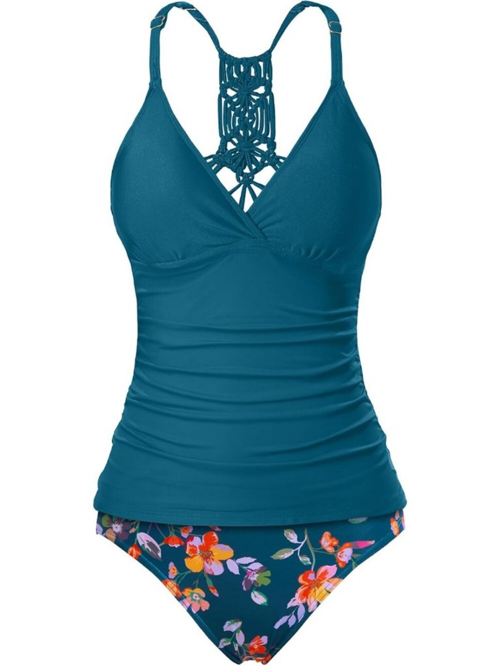 Tummy Control Two-Piece Tankini Swimsuit Set for Women - Stylish & Comfortable